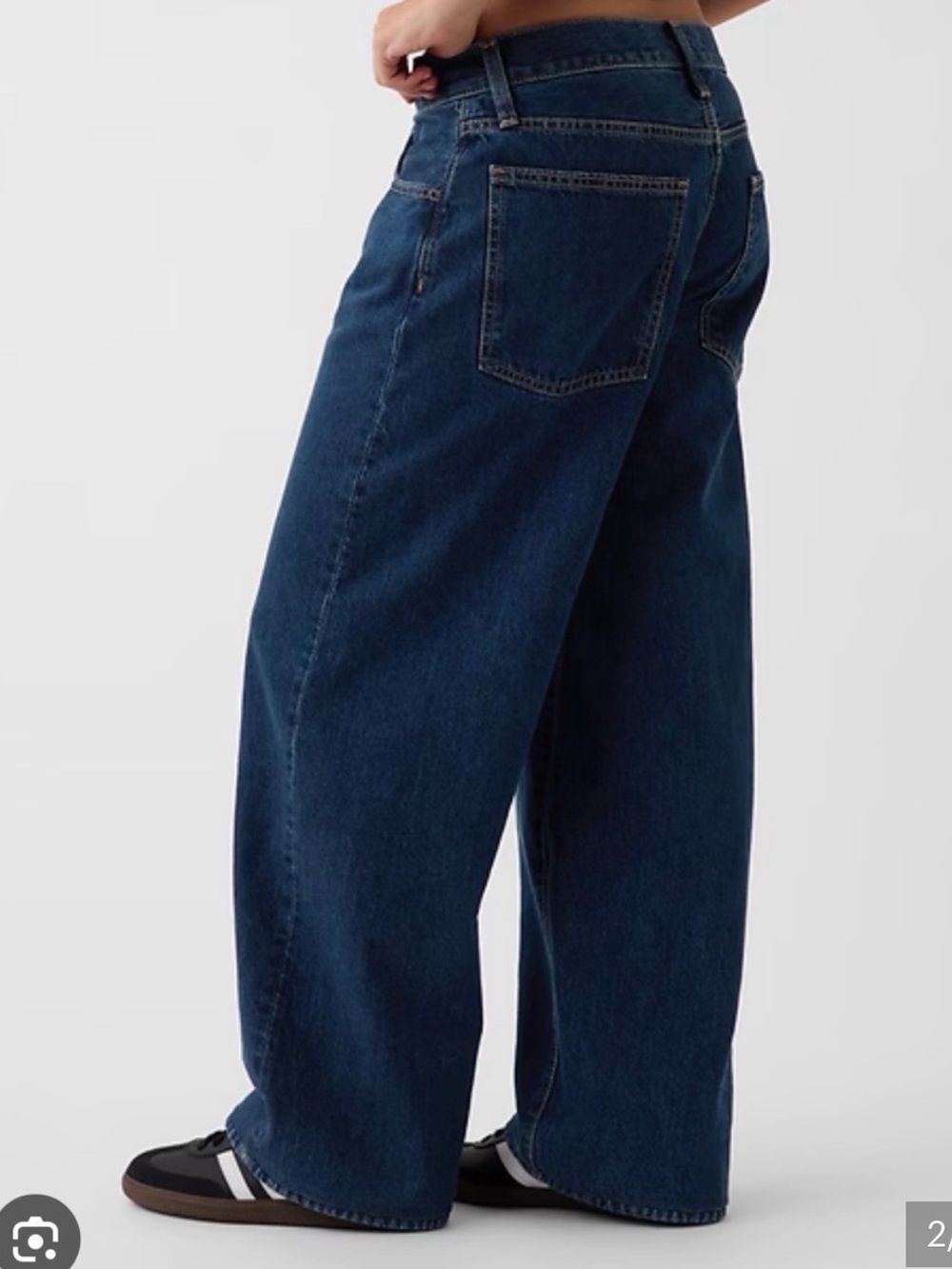 NWT GAP x Hailey Bieber - Extra Baggy Denim Jeans in Medium Indigo